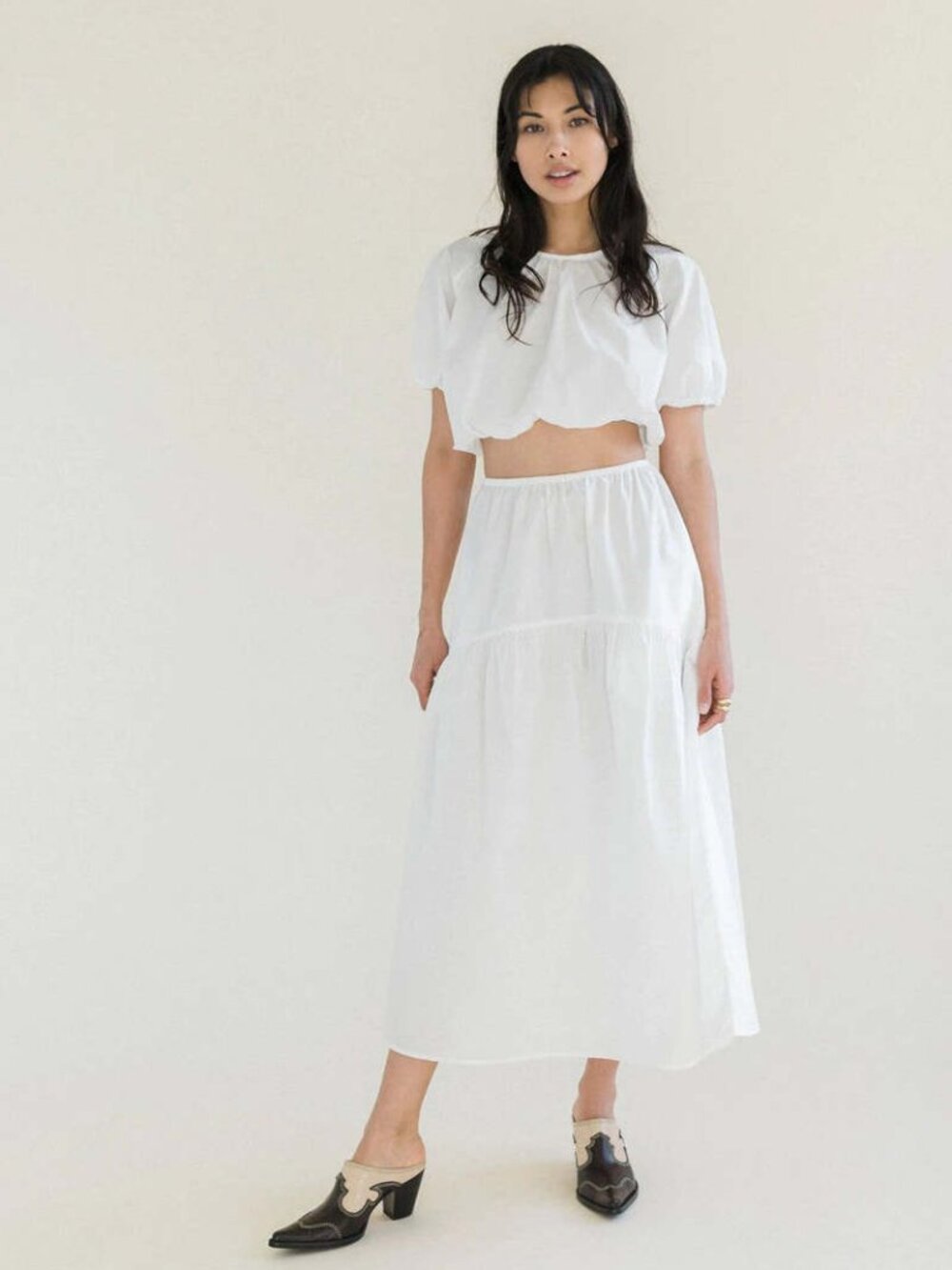NWT A BRONZE AGE FIELD SKIRT — WHITE — SIZE S